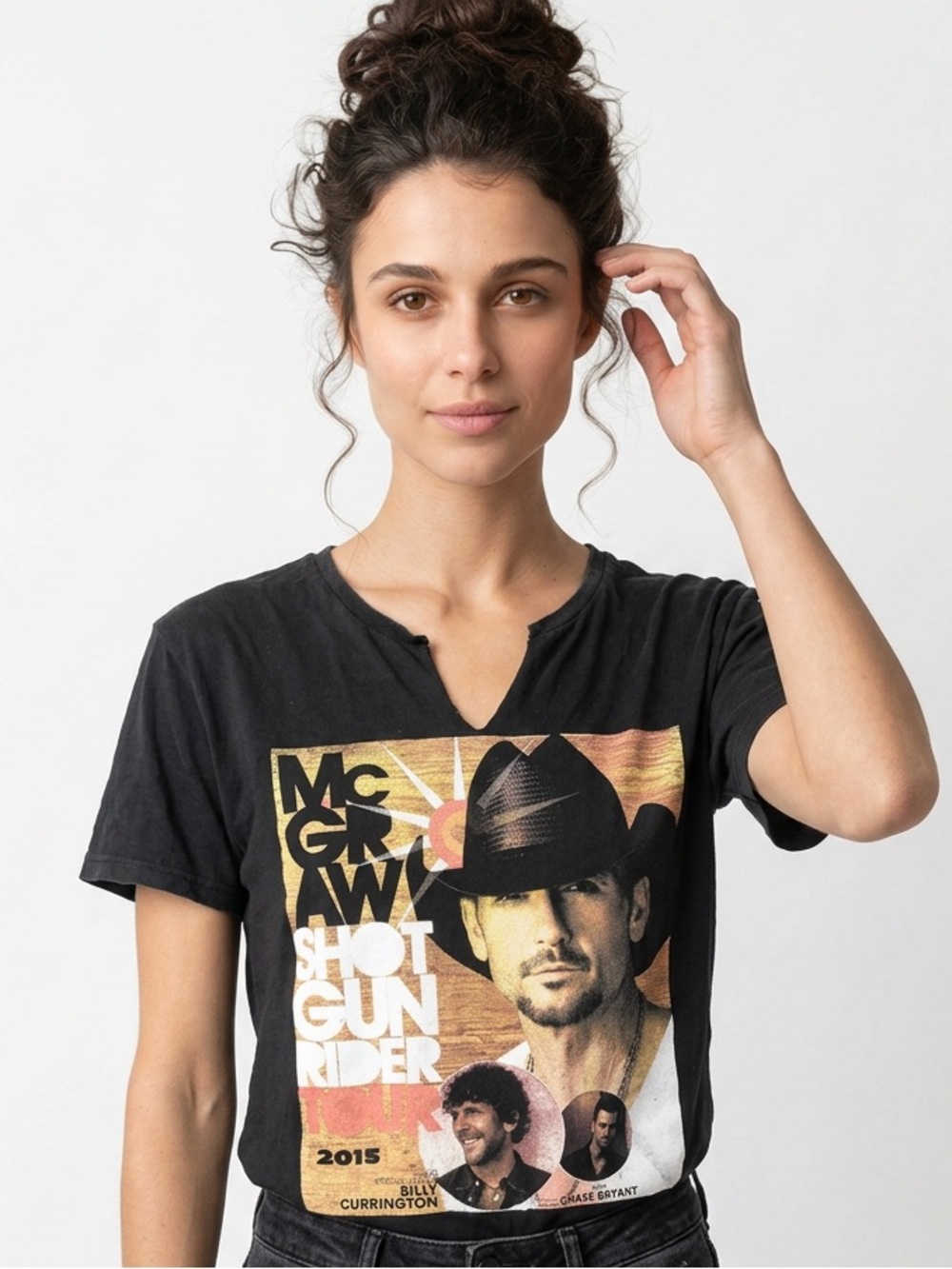 TIM MCGRAW 2015 Concert Tour Tee Shot Gun Rider XL